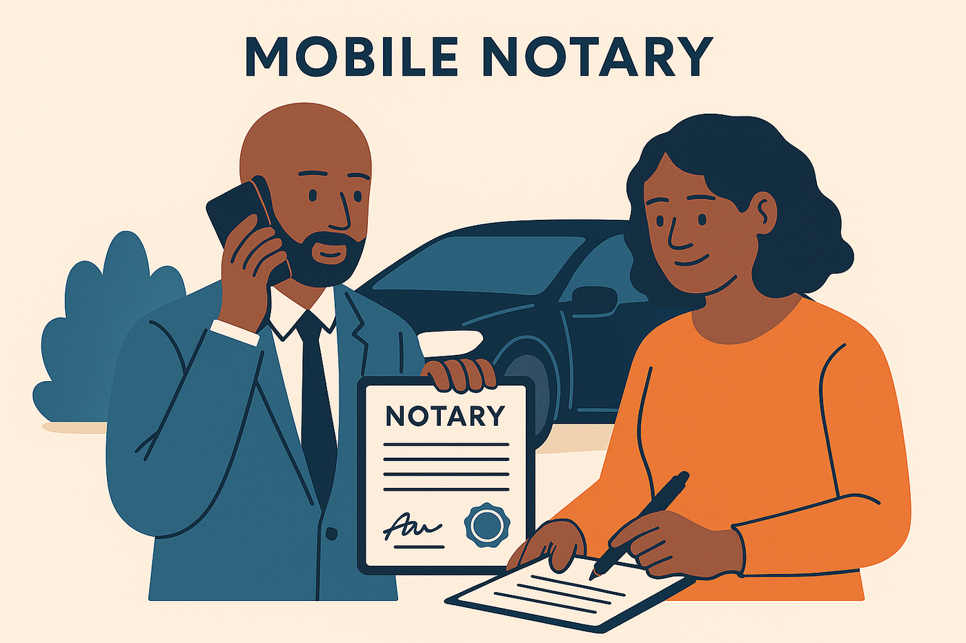 Mobile Notary illustration