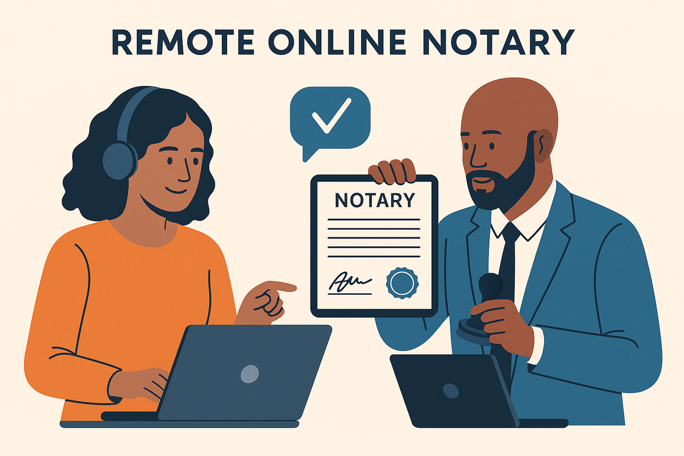 Remote Online Notary illustration